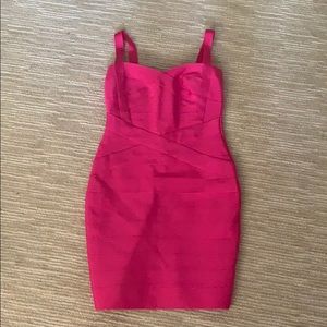 Hot pink bandage dress